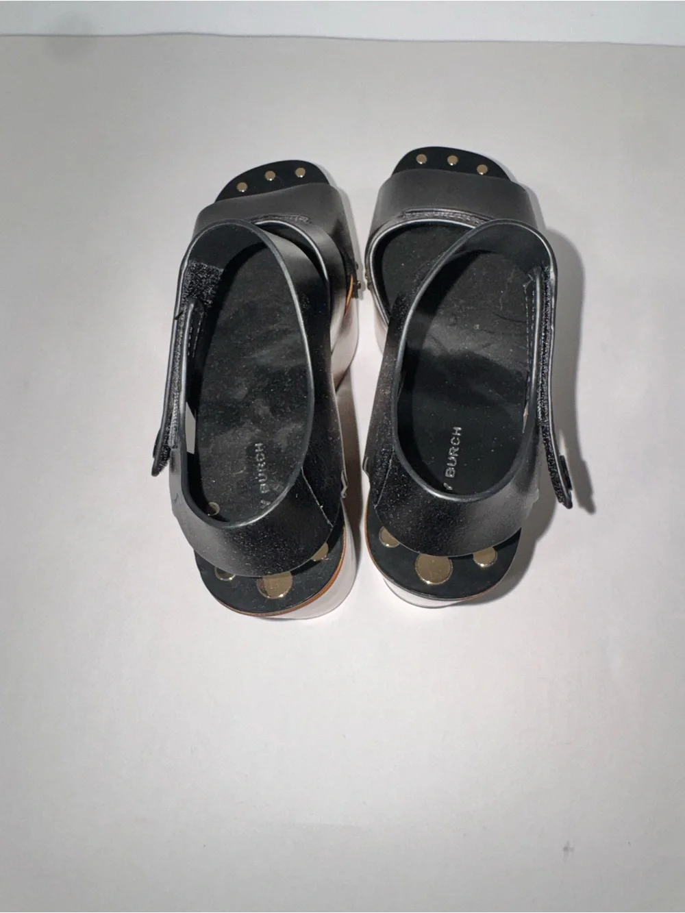 Tory Burch  Studded Leather Platform Wedge Sandals